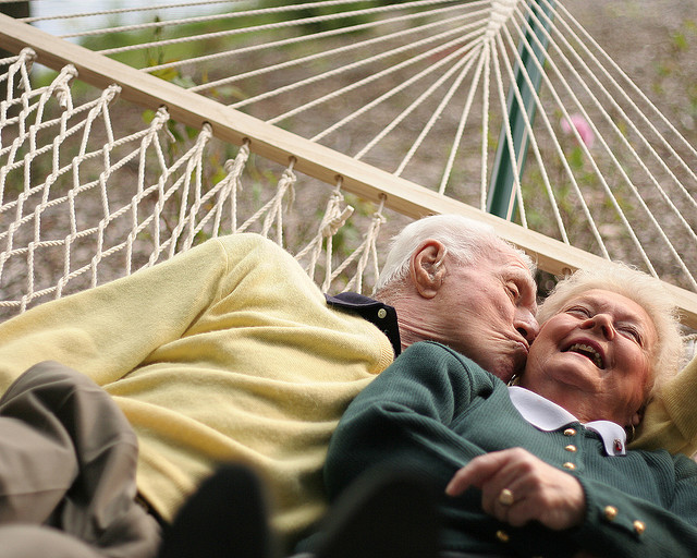 older couple on hammock