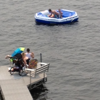 kids on the dock and in the water 070415